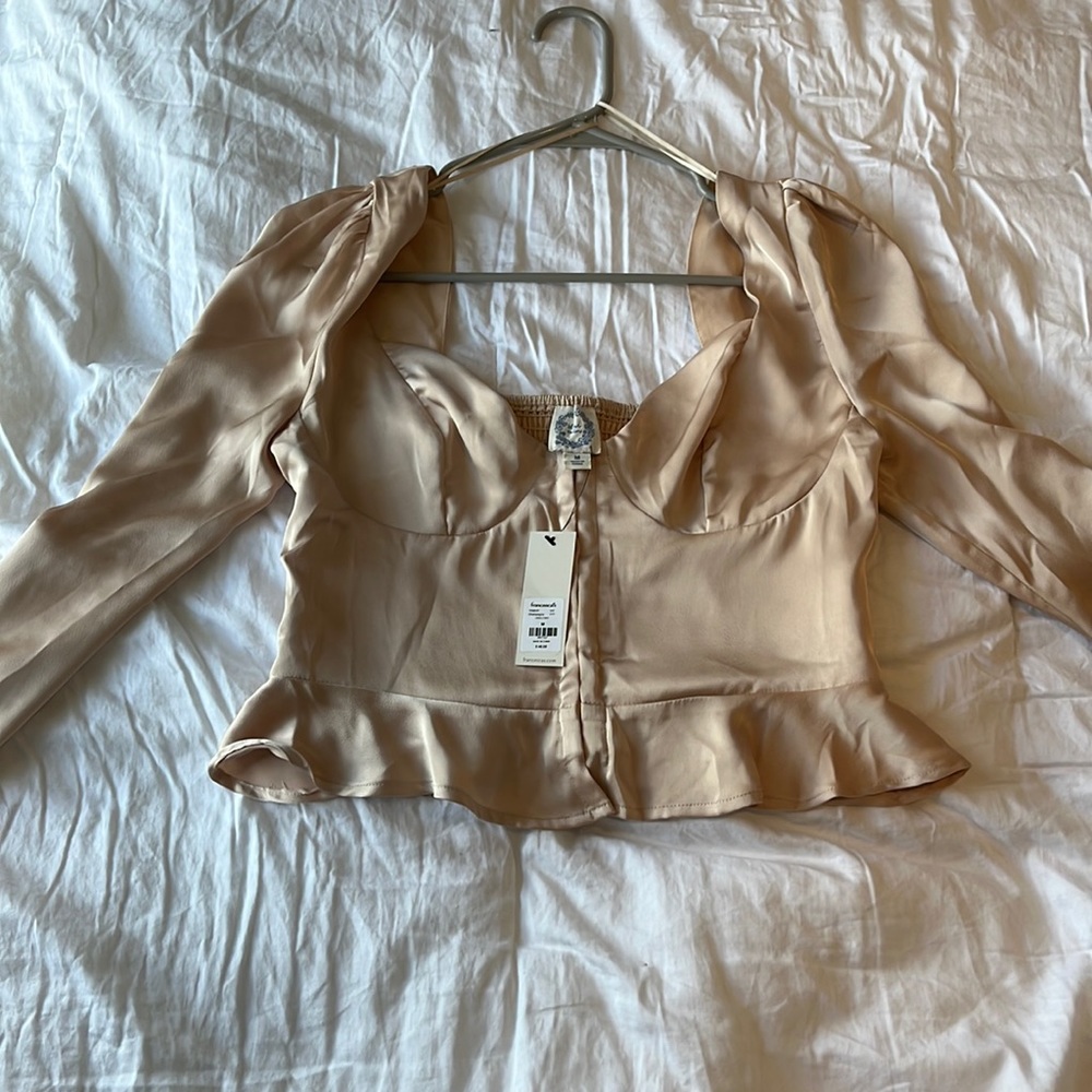 Francesca’s champagne blouse / size M